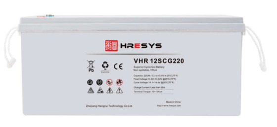 sistema do armazenamento de energia da bateria 220AH para aplicações cíclicas L525mm X W267mm x H228m